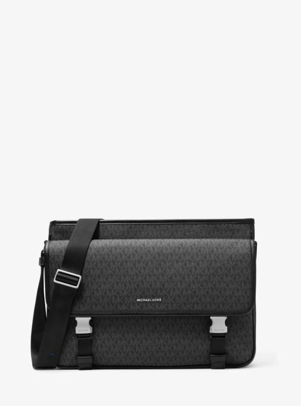Panske Crossbody Kabelka Michael Kors Cooper Logo Čierne - Tasky Michael Kors Sleva | WQPTF-8219